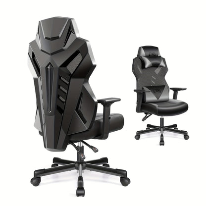 Gamingstoel – Bureaustoel – Gamestoel – Werkstoel – Zwarte Grijs Variant – Ergonomisch Design – Verstelbare 3D Armleuningen