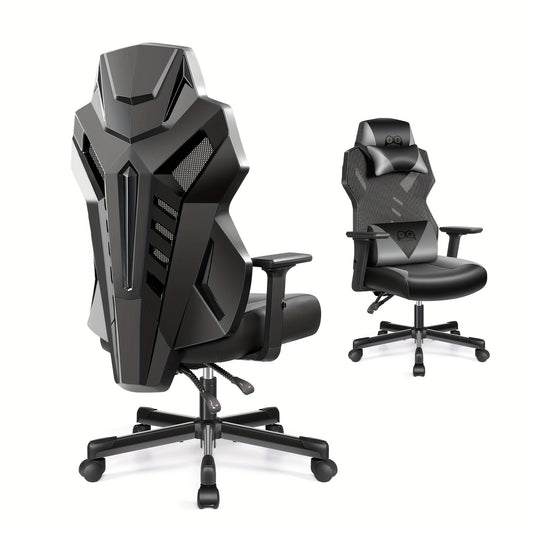 Gamingstoel – Bureaustoel – Gamestoel – Werkstoel – Zwarte Grijs Variant – Ergonomisch Design – Verstelbare 3D Armleuningen