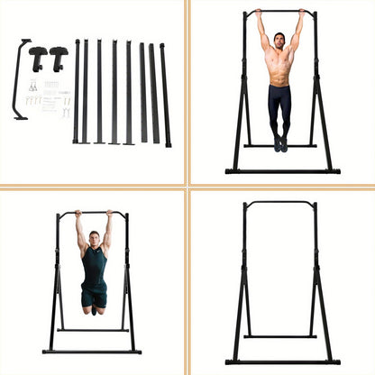 Optrekstang – Pull Up Bar – Wandmontage Stang – Deurkozijn Bar – Fitness Stang – Carbonstaal – Verstelbaar 175-230 cm – 200 kg Draagkracht