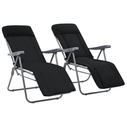 Inklapbare Tuinstoelen – Campingstoelen – Relaxstoelen – Tuinmeubilair – Verstelbare Rugleuning – Stalen Frame – Comfortabele Kussens