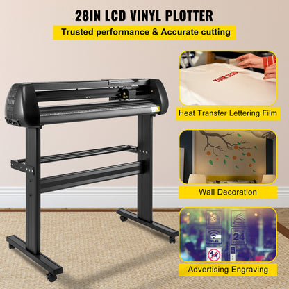 Vinylsnijder – Vinyl Plotter – Snijplotter – Sticker Snijder – Snijmachine – 28 Inch Snijbreedte – Instelbare Snijdruk & Snijsnelheid