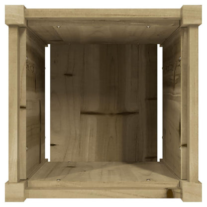 Plantenbak – Bloembak – Moestuinbak – Kruidenbak – Bloempot – Houten Vierkante Plantenbak – 40,6x40,6x40,6 cm – Geïmpregneerd Grenenhout Met Afwatering