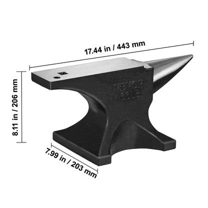 Aambeeld – Smedentrommel – Smede-aambeeld – Ijzeren Aambeeld – Gietstaal Aambeeld – Robuust Gietstaal – 26,3 x 8,8 cm Werkoppervlak – 50 HRC Hardheid