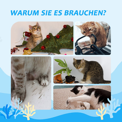 Krabpaal – Krabmeubel – Klimpaal – Kattenhuis – Hangmat – Lichtbruin en Beige – 260 cm Hoogte – Plafondbevestiging voor Extra Stabiliteit