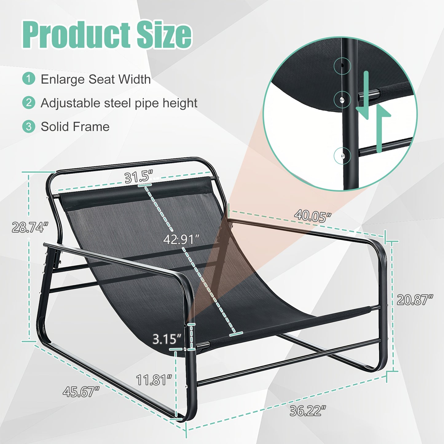 Fauteuil – Lounge Stoel – Relaxfauteuil – Leunstoel – Draaifauteuil – Ergonomische gebogen rugleuning – Zachte pluche zitting – Metalen frame – Handmatig verstelbaar – Blauwgrijs