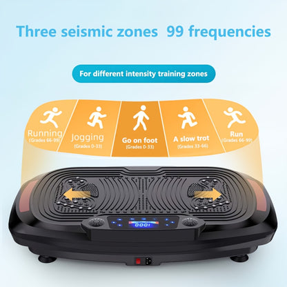 Trilplaat – Vibratieplaat – Vibratietrainer – Fitnessapparaat – Trainingsplatform – 3 Intensiteitsniveaus – Maximaal 150 kg Belastbaar – Inclusief Afstandsbediening en 2 Weerstandsbanden – ABS Kunststof – Stekkerontwerp