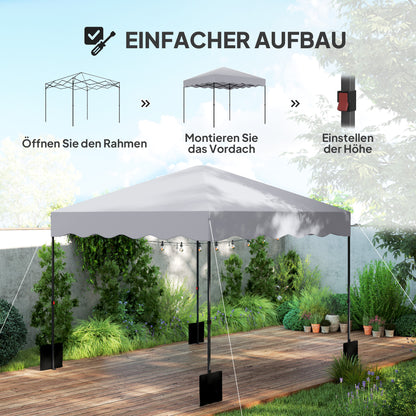 Partytent – Paviljoen – Feesttent – Tuinent – Vouwtent – 3x3 Meter – Waterdicht Oxford Stof Met UPF50+ UV-Bescherming