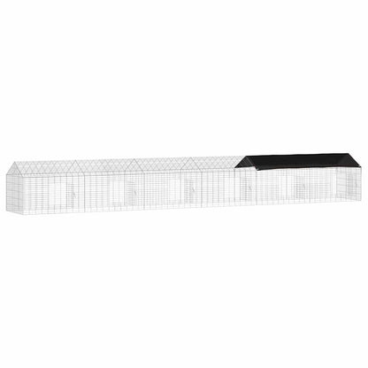 Silver Rabbit Cage | 400 x 78 x 78 cm, Galvanized Steel, Non-electric