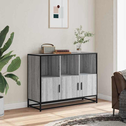 Sideboard 100x35x76cm edited wood gray sonoma oak-colored Practical and removable