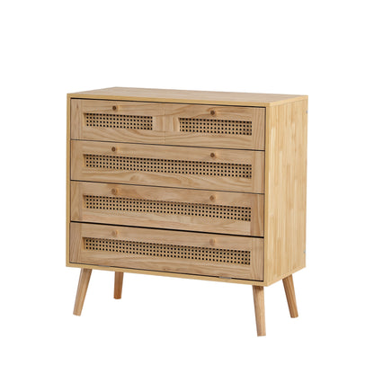 Bamboe Kast – Ladenkast – Opbergkast – Commode – Ladekast – Naturel Kleur – 3 Lades – Duurzaam Bamboemateriaal – Compact Ontwerp