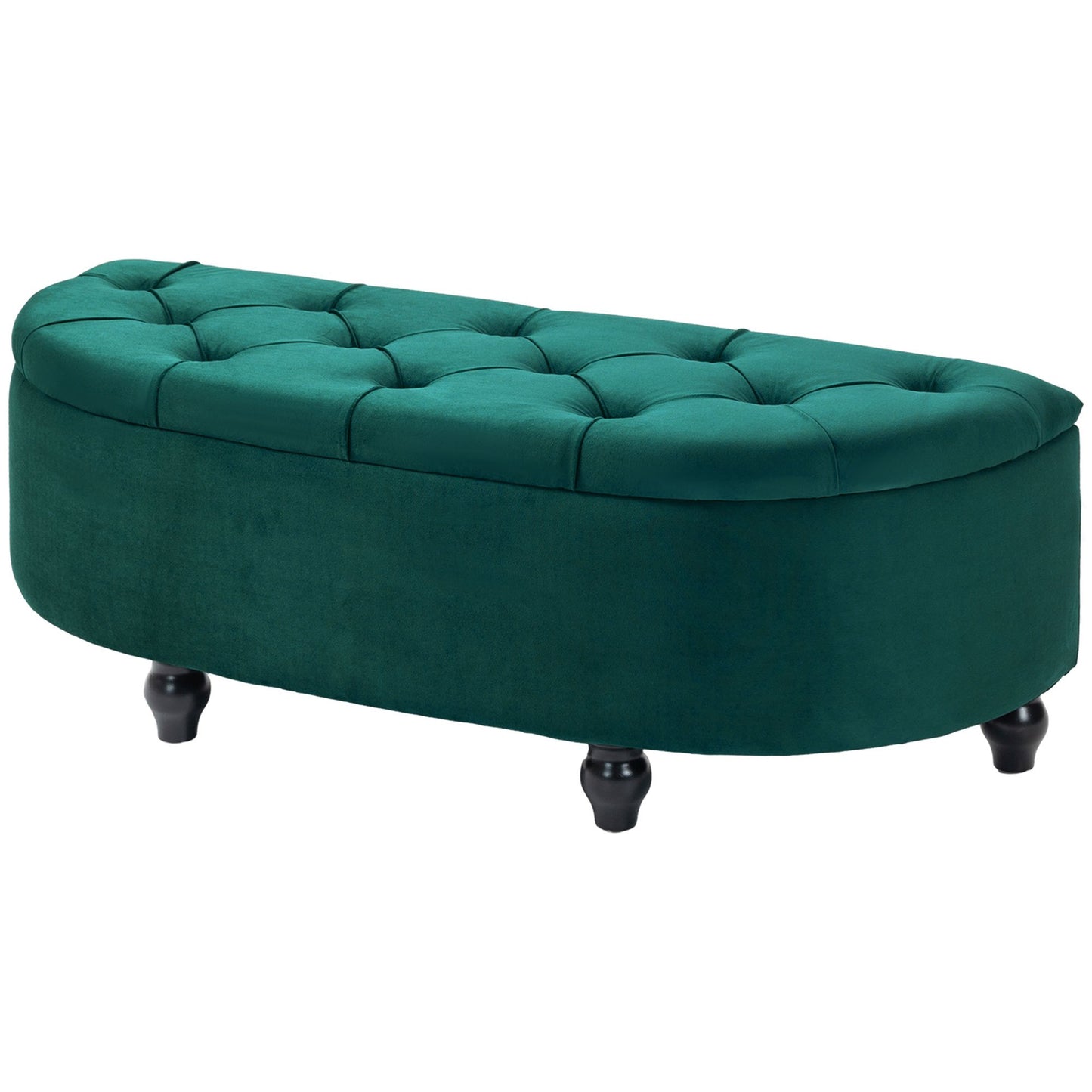 Ottoman with Storage, Upholstered Stool, Soft-Close Lid, Velvet Optics, 120 X 46 X 42 Cm, Dark Grey
