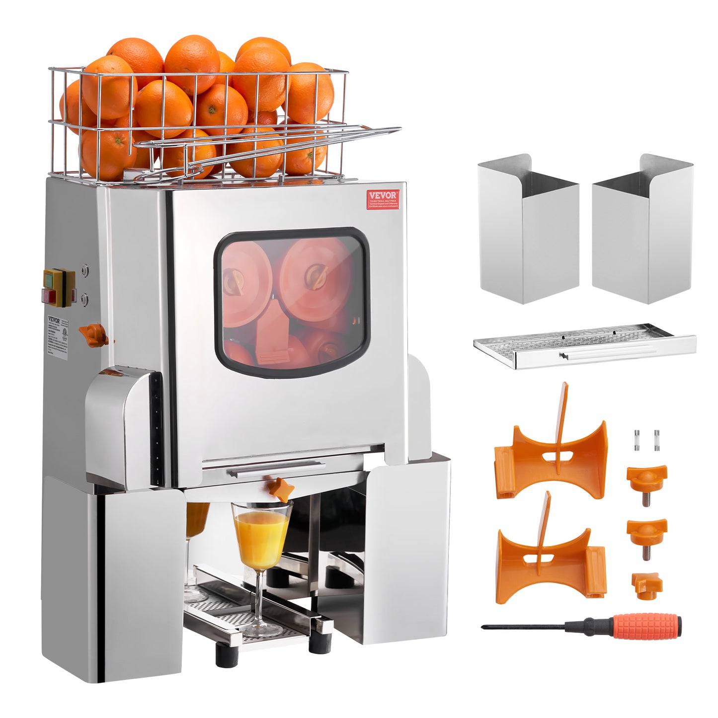 Sinaasappelpers – Citruspers – Fruitpers – Juicer – Sapmachine – Roestvrij Staal – 120W Krachtige Motor