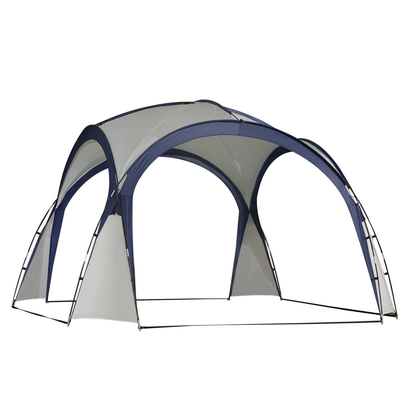 Tent – Koepeltent – Kampeertent – Partytent – Paviljoen – 6-8 Personen – Ruim 3,5x3,5m – Waterafstotend Crème Wit