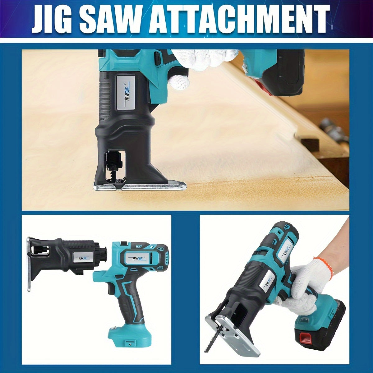 5-in-1 Accu Gereedschap – Boormachine – Reciprozaag – Decoupeerzaag – Multitool – Schuurmachine – 2x 18V 2000mAh Lithium-Ion Batterijen – Snel Wisselmechanisme