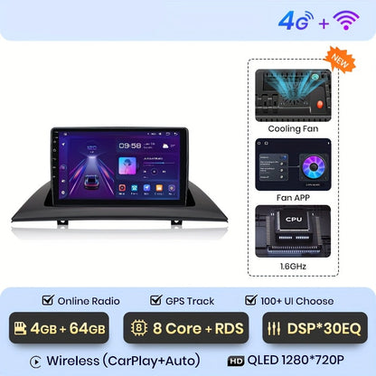 Autonavigatie – Navigatiesysteem – Carplay Scherm – Multimedia Speler – Android Auto – 9 Inch IPS Touchscreen – 4G & WiFi Connectivity