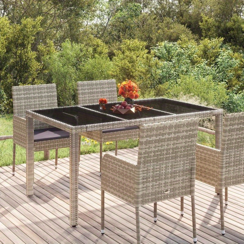 Table de jardin dessus Gris 150x90x75cm Easy to assemble modern simple easy to carry DIY outdoor table