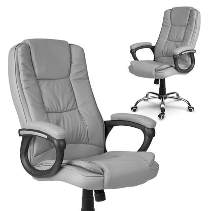 Bureaustoel – Bureaustoel Ergonomisch – Werkstoel – Computerstoel – Bureaustoel Verstelbaar – Extra Zachte Dubbele Vulling – Hoog Hoofdsteun