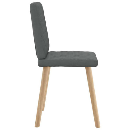 Eetkamerstoelen – Stoelen – Dining Chairs – Keukenstoelen – Zitmeubels – Donkergrijs – Massief Houten Frame – Comfortabele Zitting