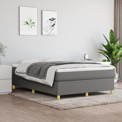 Modern Minimalist Bed Frame - Heavy-Duty Wooden Platform Bed with Easy Assembly, No Mattress Included - Space-Saving Design for Small Bedrooms - Ideal for Apartments, Dorms, Studios - Mattress Compatible (140x200cm/ 55x79in)