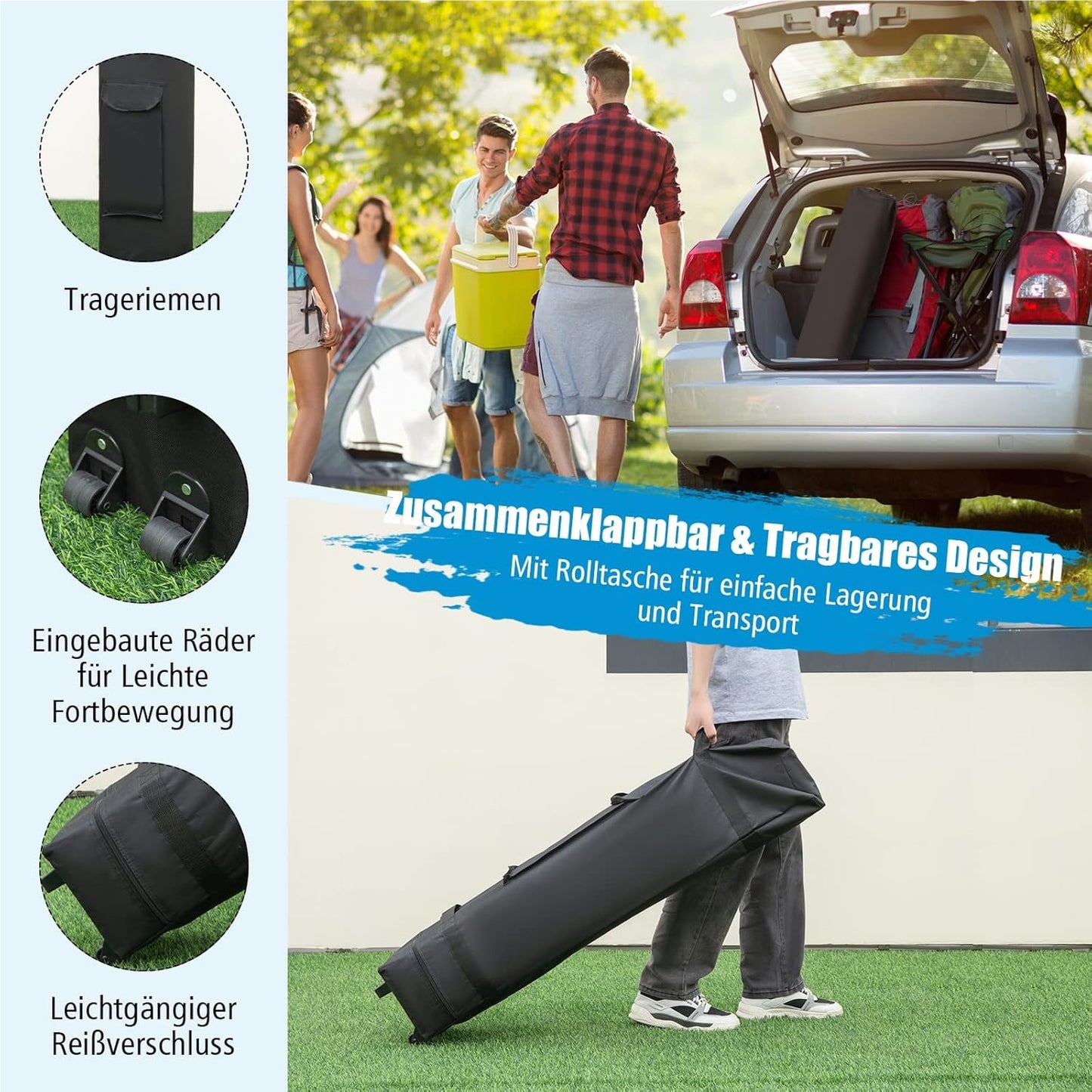 Partytent – Paviljoen – Tuintent – Feesttent – Pop-Up Tent – 3x6 Meter – Waterdicht – UV-Bescherming 50+