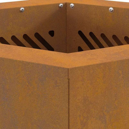 38x38x51cm Brown Fire Pit Home Patio Small Fire Stove for Terrace Leisure and Relaxation Garden Daily Use, Patio Heating, Outdoor Fireplace, Compact Design, Stylish Fireplace, Weatherresistant Material, Highquality Finish, Po