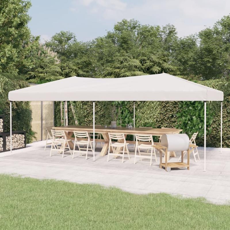 Partytent – Tuin Tent – Feesttent – Opvouwbare Tent – Buitentent – 3x6 Meter – Waterafstotend Metaal Frame – Zonder Elektriciteit - Wit