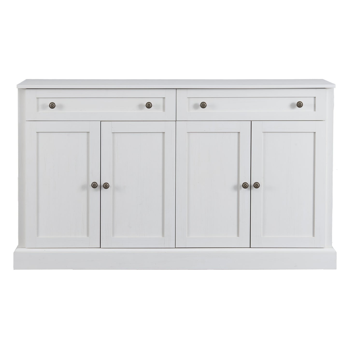 Ladekast – Opbergkast – Dressoir – Buffetkast – Woonkamerkast – Wit – 150 x 40 x 86 cm – Duurzaam Bamboe – Veel Opbergruimte
