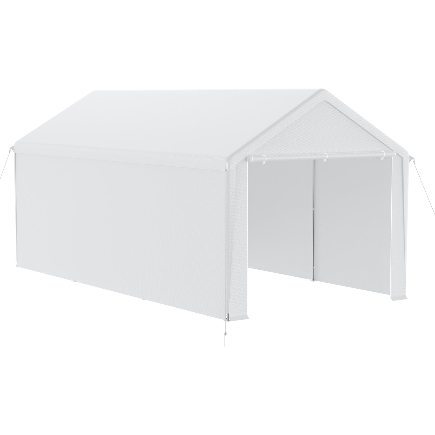 Carport – Overkapping – Tent – Garage – Schuur – 3 x 6 Meter – Afneembare Zijwanden – Stevig Metalen Frame
