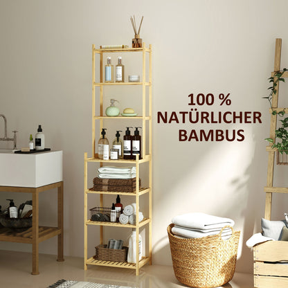 Badkamerplank – Badkamerrek – Opbergrek – Doucheplank – Bamboe Rek – Waterbestendig – 180 cm Hoog
