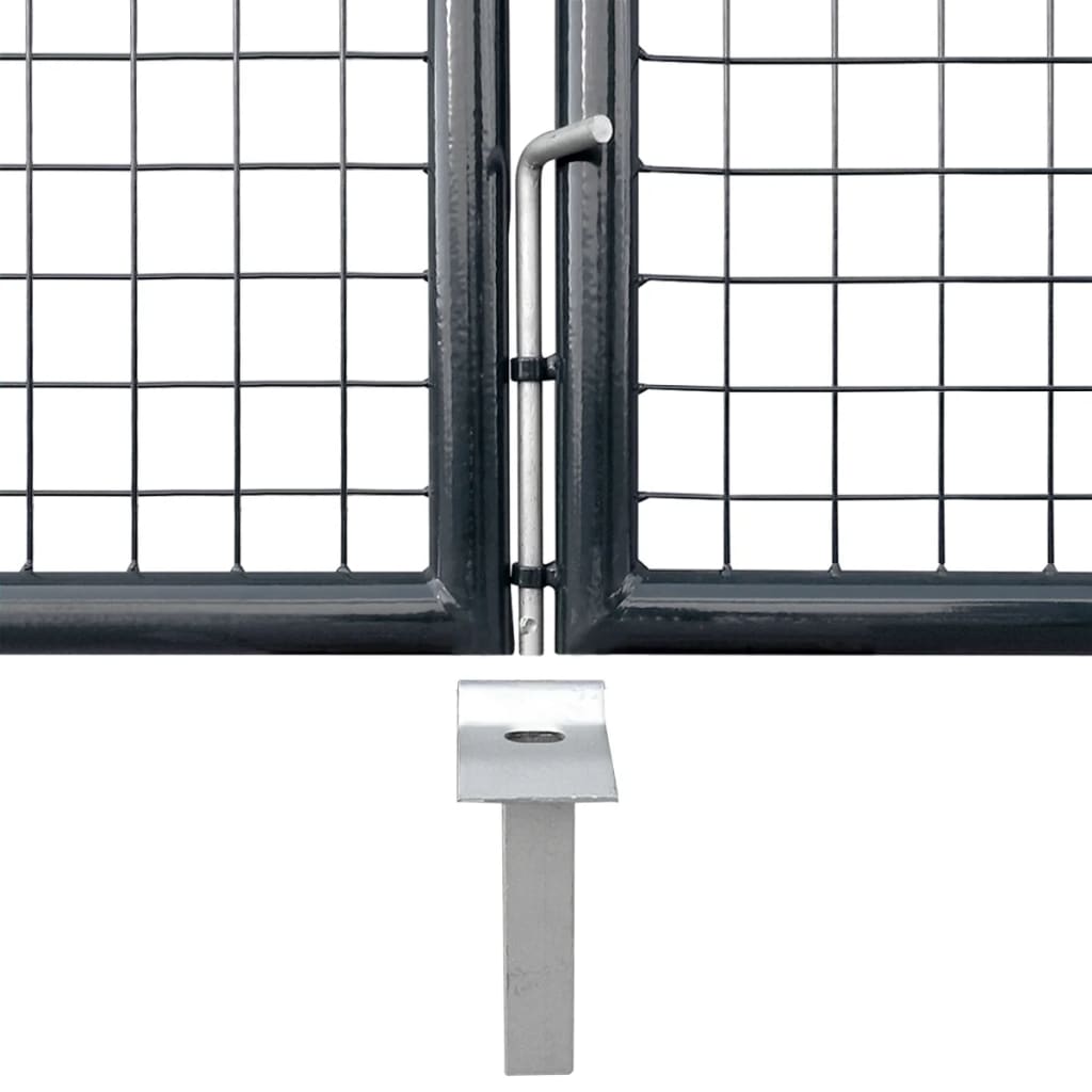 Tuinpoort – Tuindeur – Schuttingpoort – Hekpoort – Poortdeur – Gegalvaniseerd Staal – 400x200 cm – Roestbestendig Poedercoating