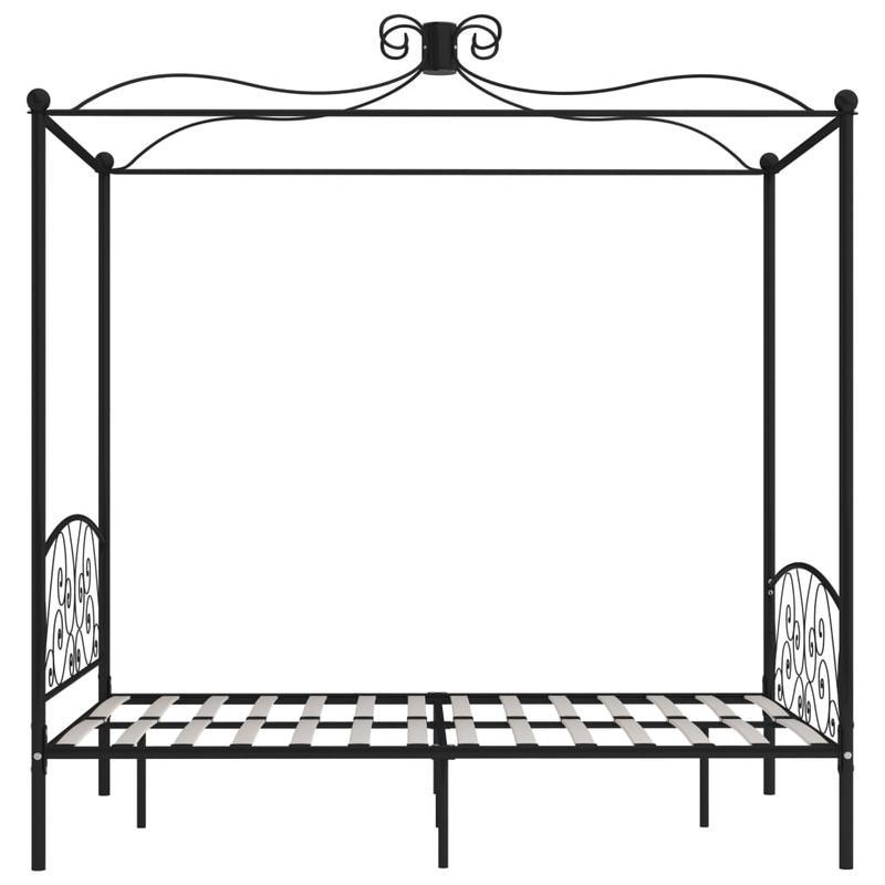 Twijfelaar Bedframe – Bedframe Metalen – Bedframe Zonder Hout – Bedframe 120x200 – Bedframe Zwart – Stevig Metaal – Art Deco Gordijnframe
