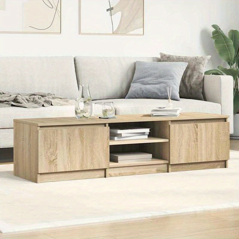 TV Meubel – TV Kast – TV Meubels – Media Kast – Entertainment Meubel – Sonoma Eiken Kleur – 140x40x35,5 cm – Hardhout