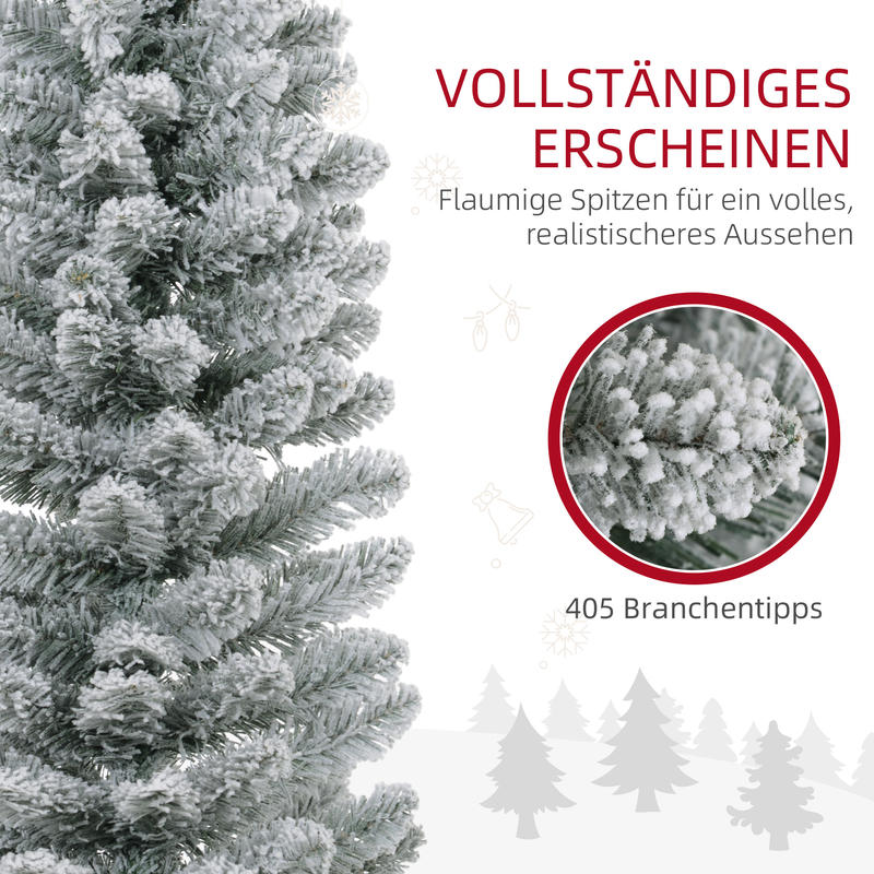 Kunstkerstboom – Nepkerstboom – Kerstboom Kunststof – Kerstdecoratie Boom – Kerstboom Groen – 210 cm Hoog – Makkelijk Op Te Zetten – Vlamvertragend Met Stabiele Metalen Standaard