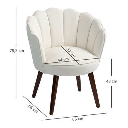 Kuipstoel – Fauteuil – Velvet Stoel – Loungestoel – Designstoel – Velvet-look Bekleding – Houten Hevea Poten – 66x66x78,5 cm – Comfortabel & Stijlvol