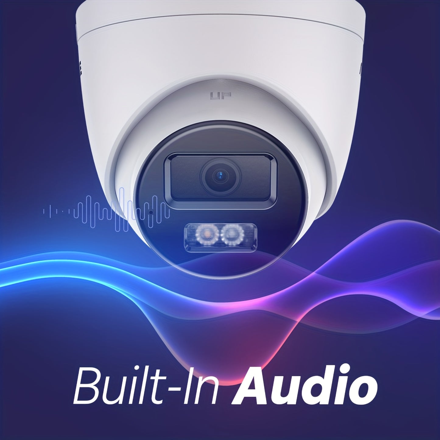 Beveiligingscamera – Bewakingscamera – Surveillancecamera – Turret Camera – Buitencamera – 3K Resolutie – AI Bewegingsdetectie met Full Color Nachtzicht – Wit