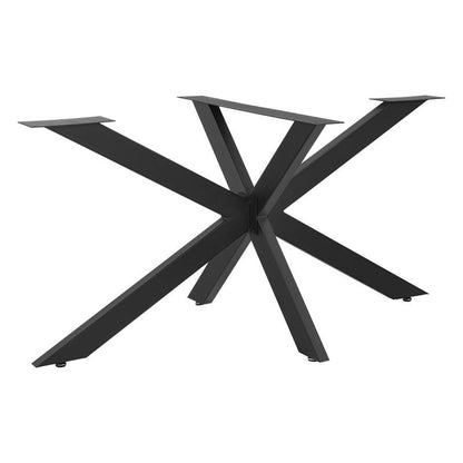 Tafelonderstel – Onderstel Tafel – Tafelframe – Metalen Frame – Zwart Staal – 85x85x71 cm – Stevig & Duurzaam – Inclusief Montage & Vloerbeschermers