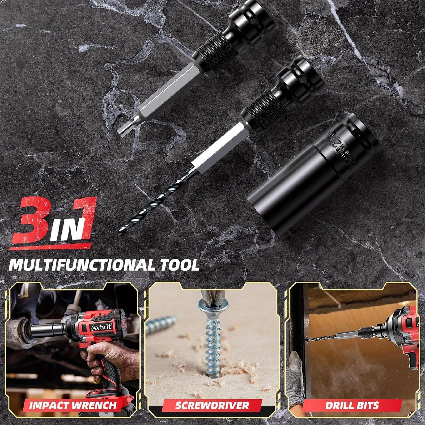 Slagmoersleutel – Slagmoersleutel Accu – Elektrische Momentsleutel – Impact Wrench – 21V 700 Nm Brushless – 2 x 4.0Ah Batterijen – Compact & Krachtig
