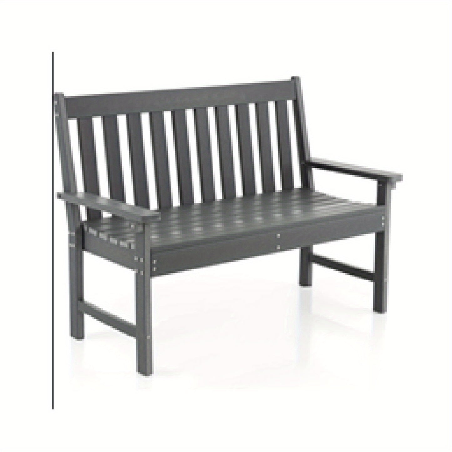 Tuinbank – Buitenbank – Parkbank – Terrasbank – Zitbank – Stevig HDPE-Product – 320 kg Draagkracht – Grijs Slatted Design