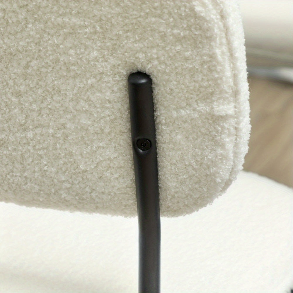 Eetkamerstoelen – Stoelen – Kuipstoelen – Keukenstoelen – Woonkamerstoelen – Set van 4 – Fluwelen Bekleding – Met Stalen Poten – Wit