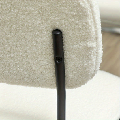 Eetkamerstoelen – Stoelen – Kuipstoelen – Keukenstoelen – Woonkamerstoelen – Set van 4 – Fluwelen Bekleding – Met Stalen Poten – Wit