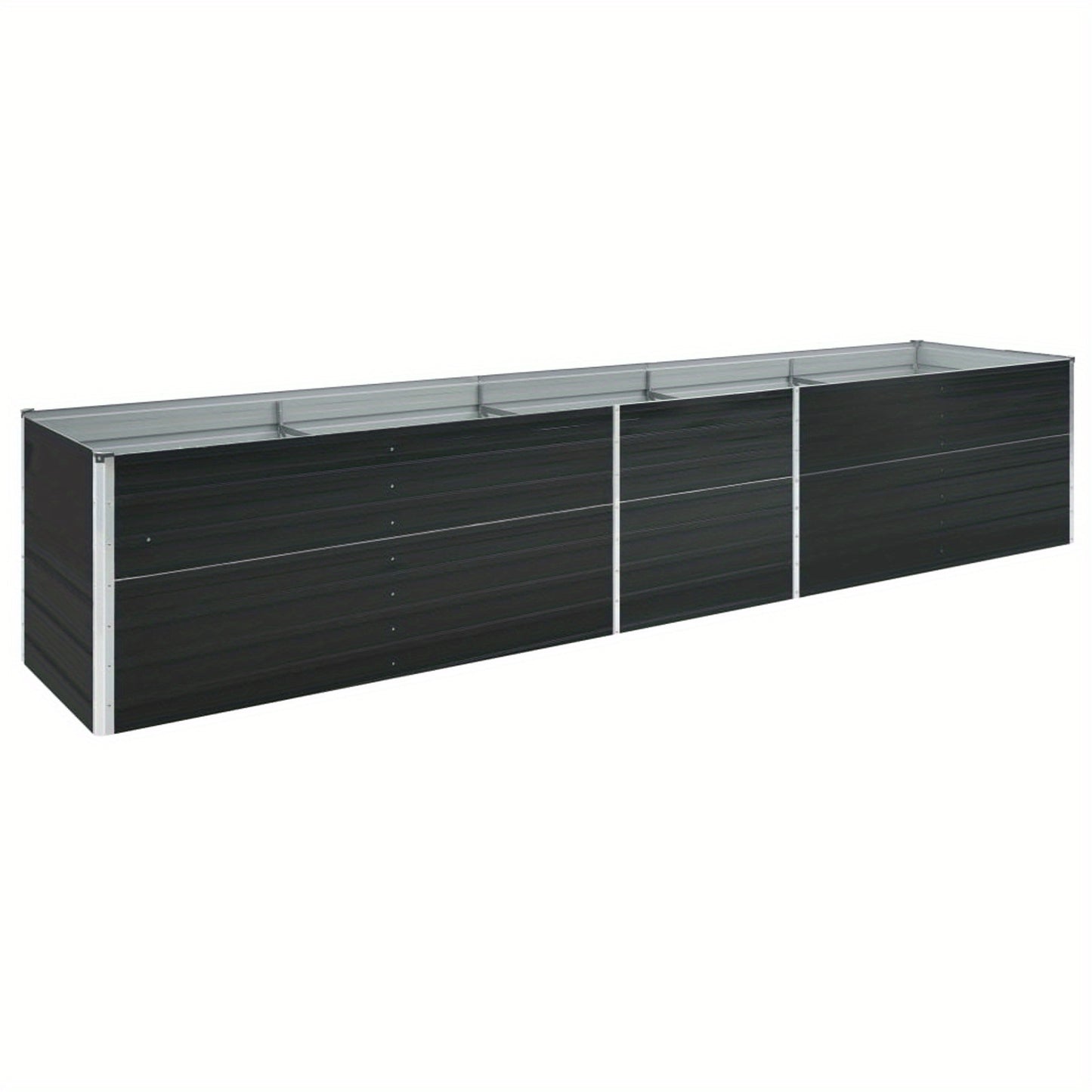 Hoogbed – Verhoogd Bed – Tuinbed – Plantbed – Groentebed – Gegalvaniseerd Staal – 400x80x45 cm – Weerbestendig Antraciet
