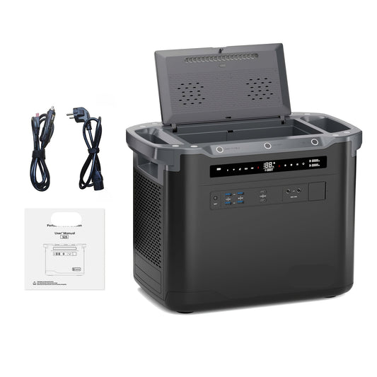 Draagbare Powerstation – Powerbank - Stroomgenerator - Mobiele Energiebron – Noodstroomvoorziening – Camping Accu – 2000W Vermogen – 1997Wh Capaciteit