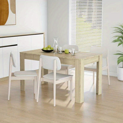 Eettafel – Eetkamertafel – Keukentafel – Werktafel – Bureau – Sonoma Eiken – 140x74 cm – Massief Hout – Multifunctioneel Design – Eenvoudige Montage