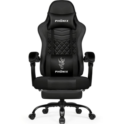 Gamingstoel – Gamestoel – Gaming Chair – Game Stoel – Bureaustoel – Ergonomisch – Verstelbare Voetsteun – Memory Foam Vulling