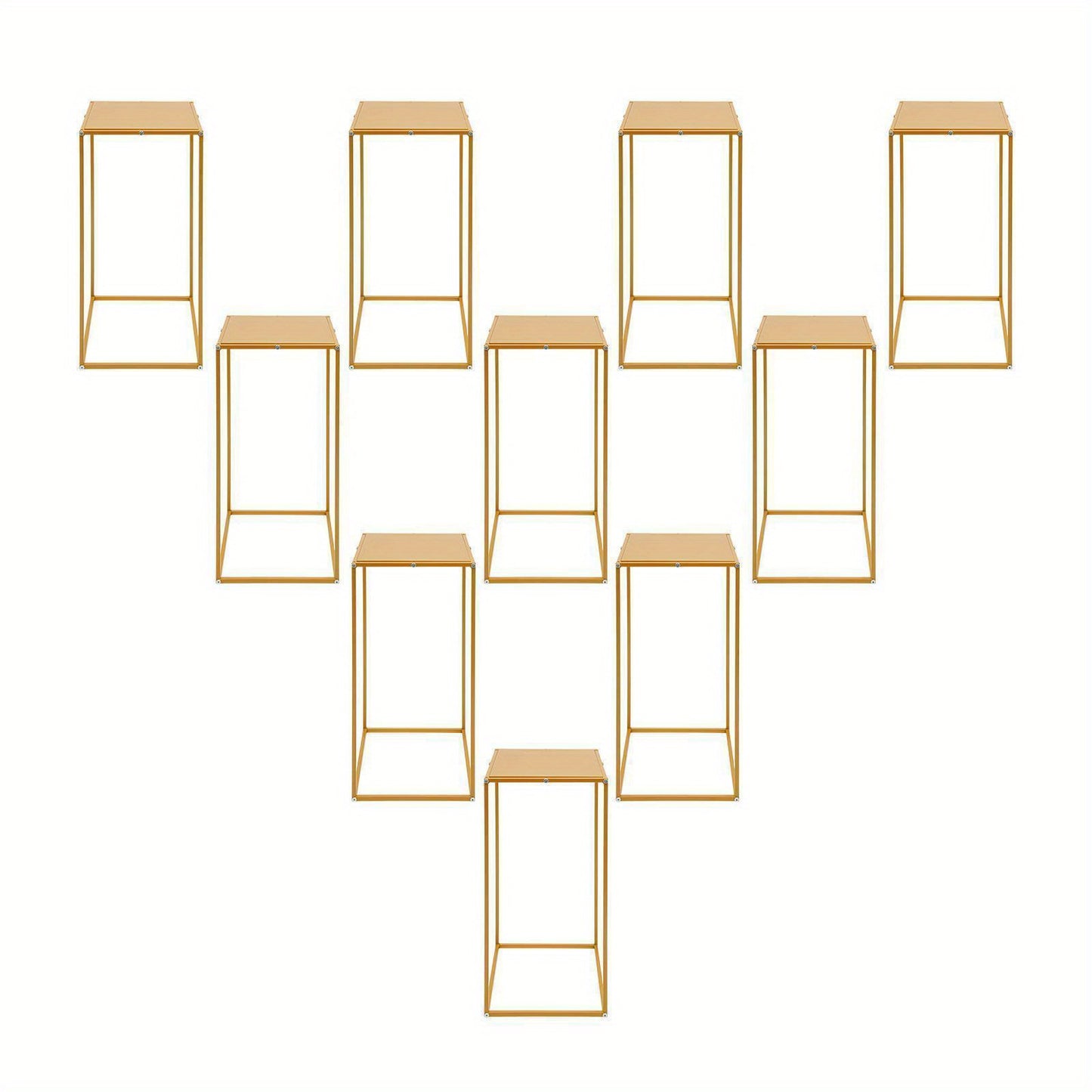 Wedding Flower Stand, Geometric Metal Flower Stand, Rectangle Flower Holder, Venue Decoration Setup, Tabletop Flower Arrangement, Rectangle Vase Stand, Rectangular Metal Frame, Heavy-Duty Stand, Rust-Resistant Metal