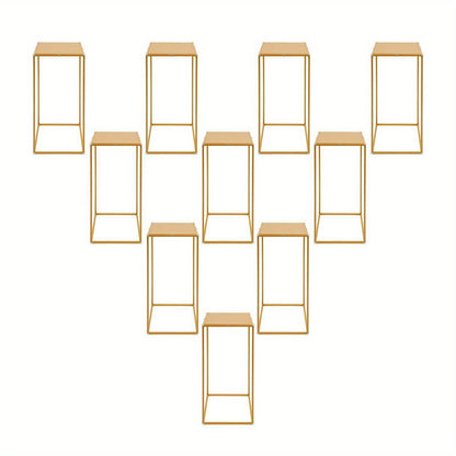 Wedding Flower Stand, Geometric Metal Flower Stand, Rectangle Flower Holder, Venue Decoration Setup, Tabletop Flower Arrangement, Rectangle Vase Stand, Rectangular Metal Frame, Heavy-Duty Stand, Rust-Resistant Metal