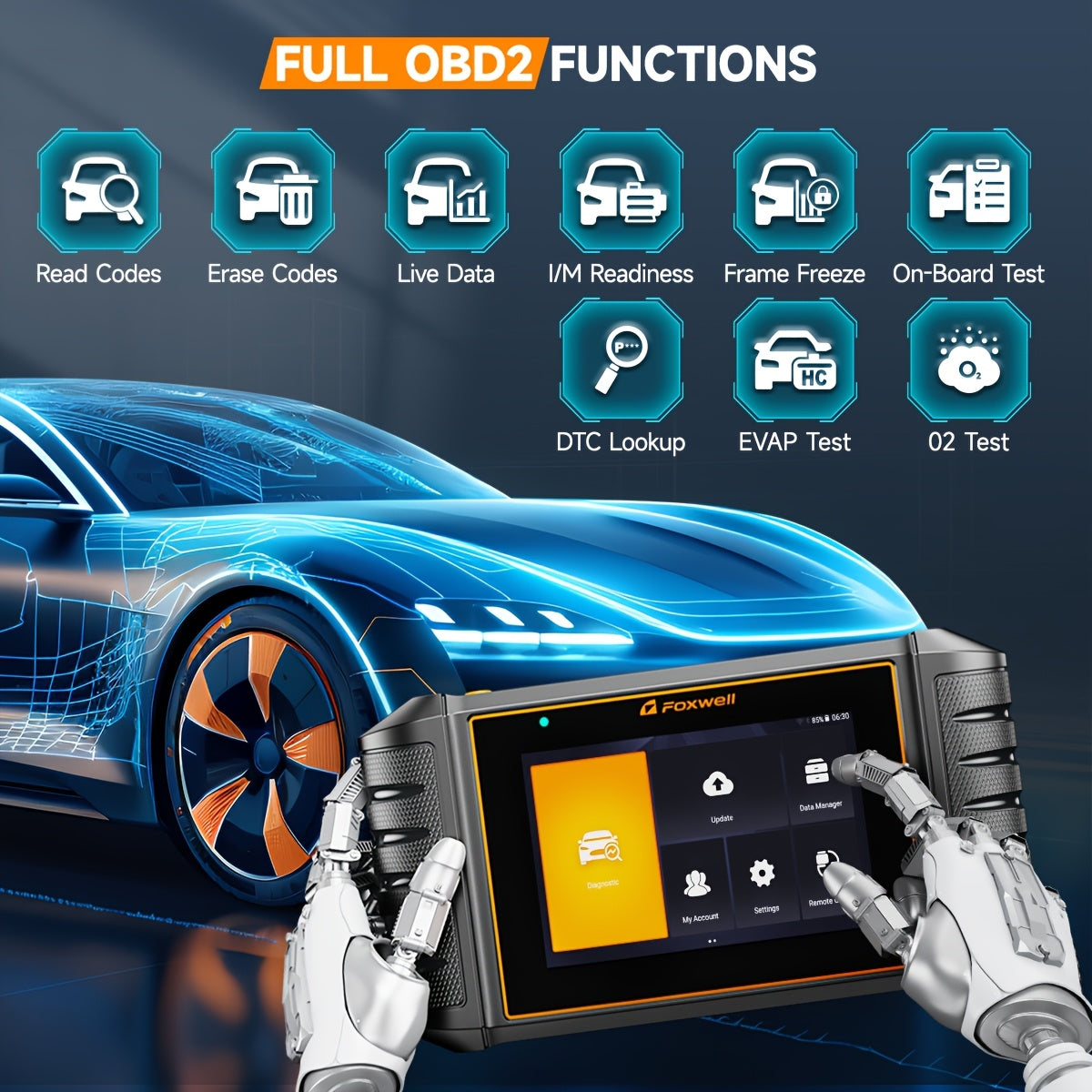 OBD2 Scanner – Autodiagnose Tool – Foutcode Lezer – Diagnoseapparaat – Auto Scanner – Dual Bedieningsmodus – Levenslange Gratis Updates