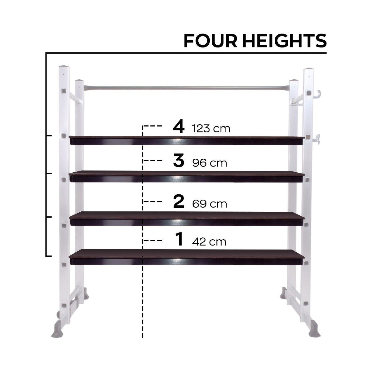 Steigerladder – Multifunctionele Ladder – Kamersteiger – Werksteiger – Vouwladder – Aluminium – Hoogte 165,5 cm – Draagvermogen 150 kg