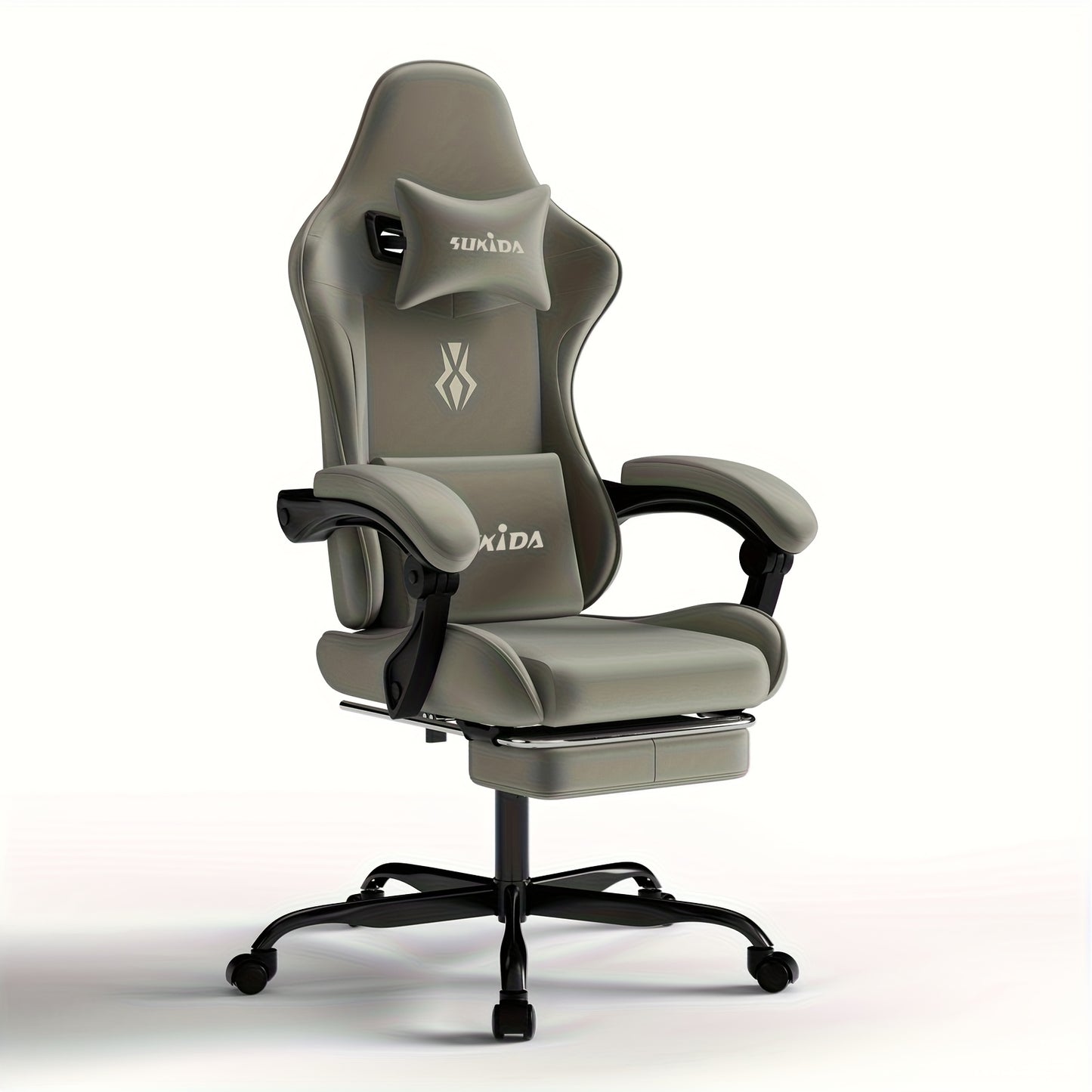 Gamingstoel – Bureaustoel – Gamestoel – Draaistoel – Werkstoel – Groen – Ergonomisch Design – Memory Foam Vulling