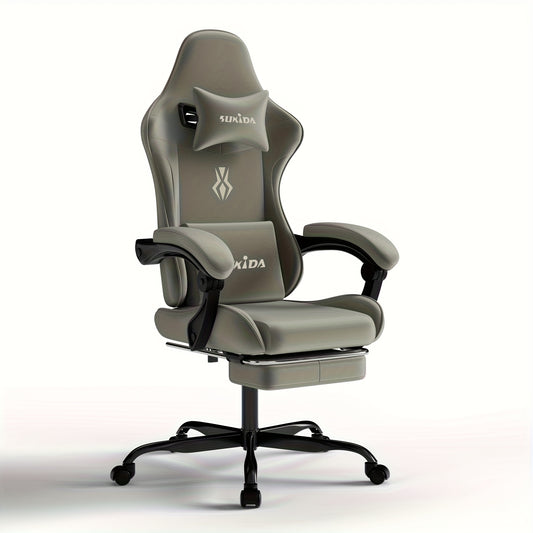 Gamingstoel – Bureaustoel – Gamestoel – Draaistoel – Werkstoel – Groen – Ergonomisch Design – Memory Foam Vulling